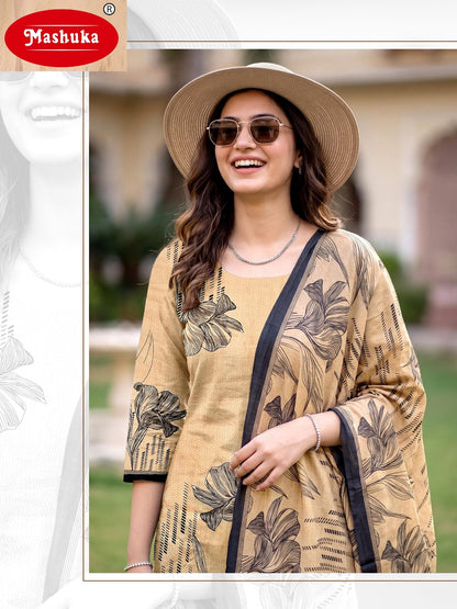 Inayat Vol 2 Mashuka Mix Cotton Pant Style Suits Wholesaler India