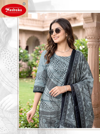 Inayat Vol 2 Mashuka Mix Cotton Pant Style Suits Wholesaler India