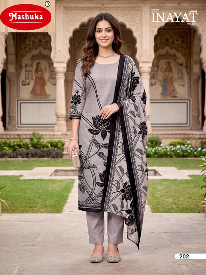 Inayat Vol 2 Mashuka Mix Cotton Pant Style Suits Wholesaler India