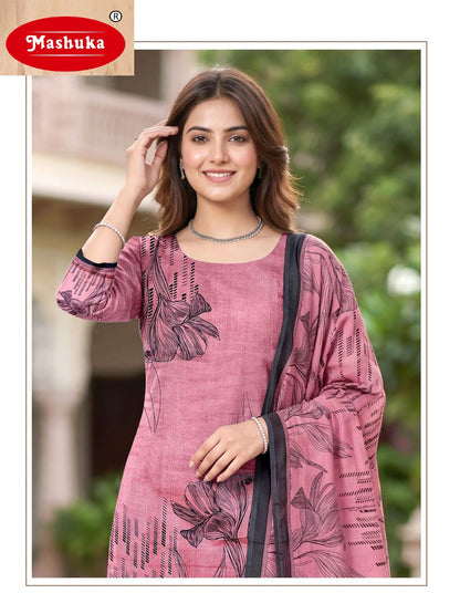 Inayat Vol 2 Mashuka Mix Cotton Pant Style Suits Wholesaler India