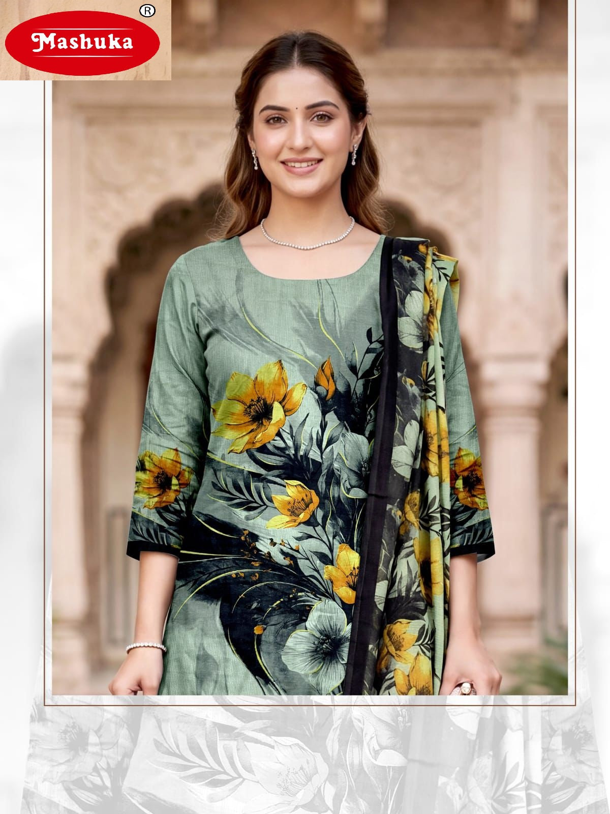 Inayat Vol 2 Mashuka Mix Cotton Pant Style Suits Wholesaler India
