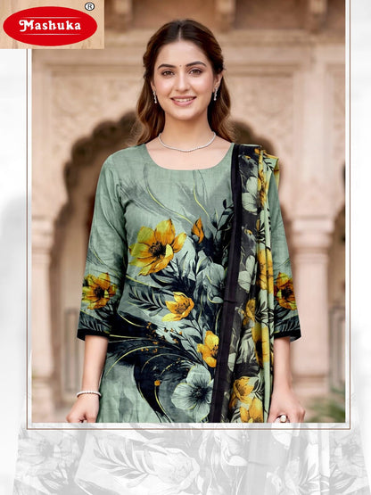 Inayat Vol 2 Mashuka Mix Cotton Pant Style Suits Wholesaler India