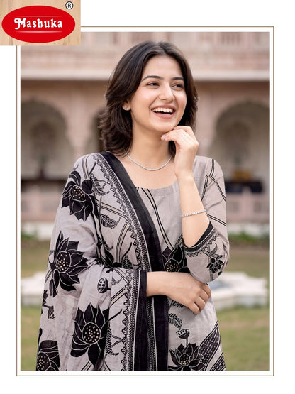 Inayat Vol 2 Mashuka Mix Cotton Pant Style Suits Wholesaler India