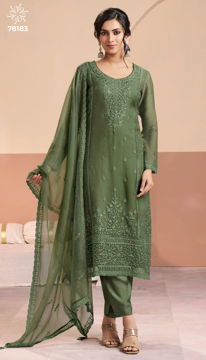 Inayyah Kuleesh Vinay Fashion Llp Organza Pant Style Suits Supplier
