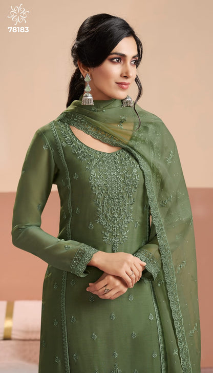 Inayyah Kuleesh Vinay Fashion Llp Organza Pant Style Suits Supplier