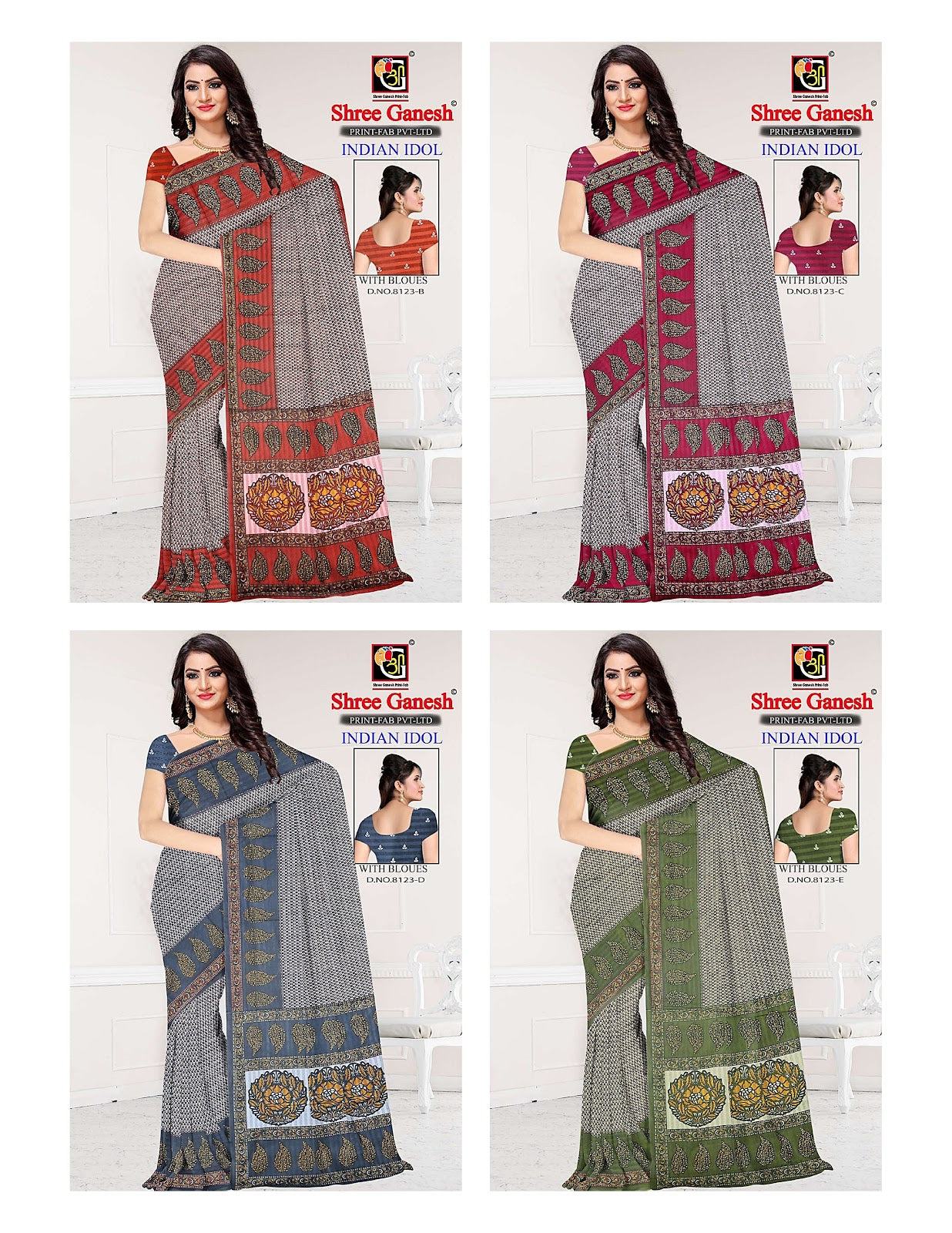 Indian Idol Shree Ganesh Cotton Sarees Wholesaler Ahmedabad