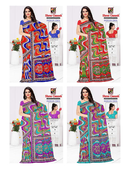 Indian Idol Shree Ganesh Cotton Sarees Wholesaler Ahmedabad
