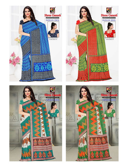 Indian Idol Shree Ganesh Cotton Sarees Wholesaler Ahmedabad