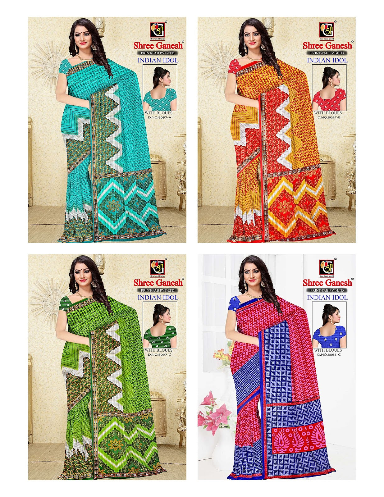 Indian Idol Shree Ganesh Cotton Sarees Wholesaler Ahmedabad