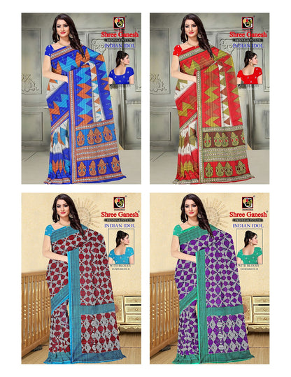 Indian Idol Shree Ganesh Cotton Sarees Wholesaler Ahmedabad