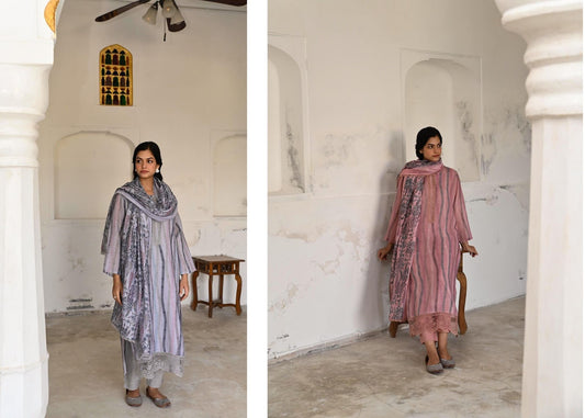 Indie Naariti Linen Pant Style Suits Supplier