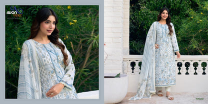 Indigo Avon Trendz Cotton Lawn Pant Style Suits Wholesaler