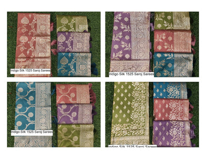 Indigo Silk 1525 Saroj Silk Sarees Manufacturer Gujarat
