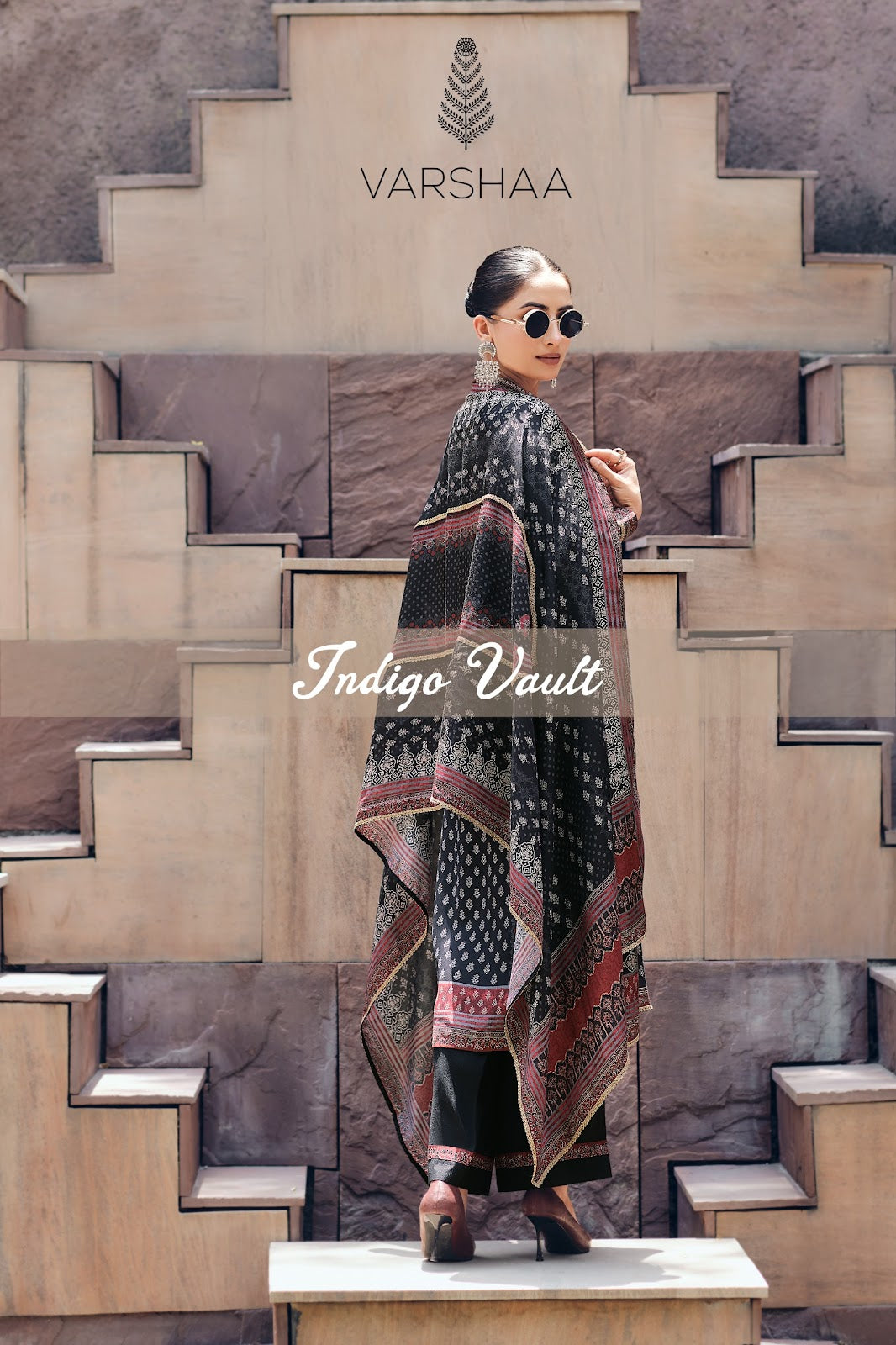 Indigo Vault Varshaa Viscose Muslin Pant Style Suits Manufacturer Gujarat