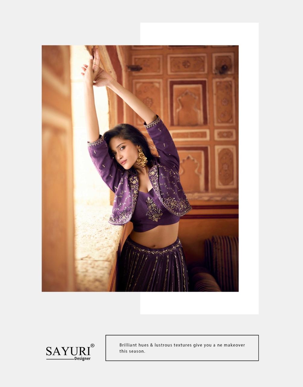 Indira Sayuri Silk Crop Top Skirt Jacket Wholesale Rate