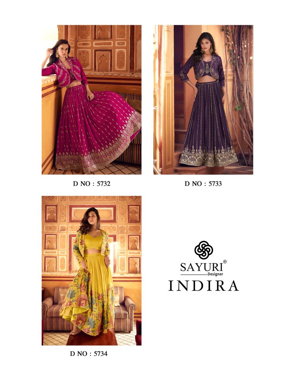 Indira Sayuri Silk Crop Top Skirt Jacket Wholesale Rate