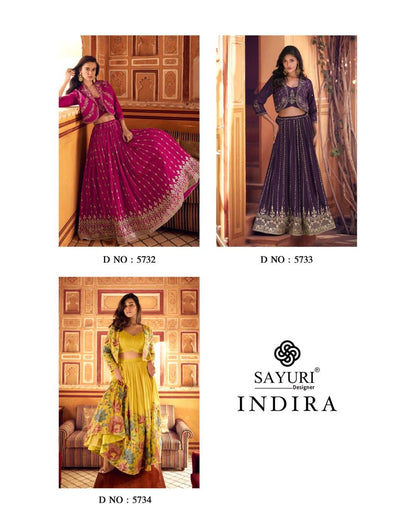 Indira Sayuri Silk Crop Top Skirt Jacket Wholesale Rate