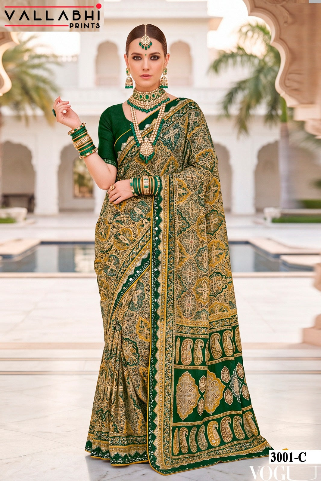 Indira Vol 3 Vallabhi Prints Weightless Sarees Supplier