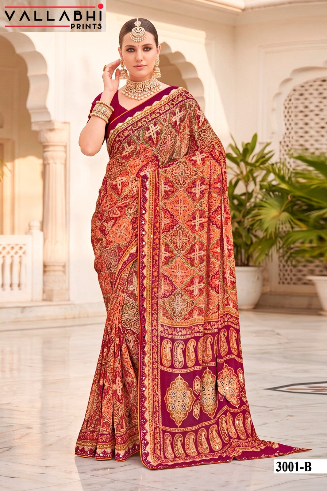 Indira Vol 3 Vallabhi Prints Weightless Sarees Supplier