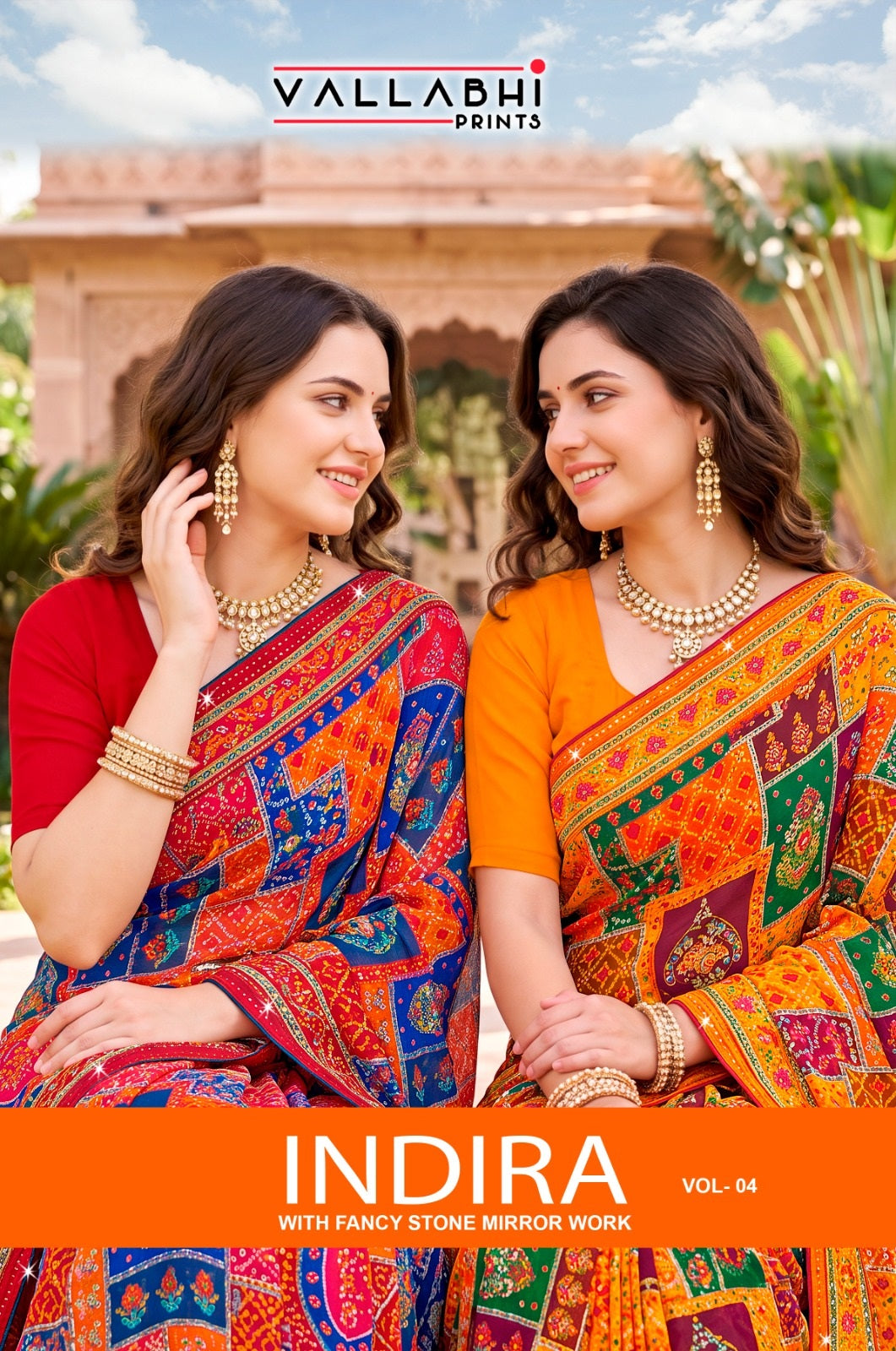 Indira Vol 4 Vallabhi Prints Weightless Sarees Supplier