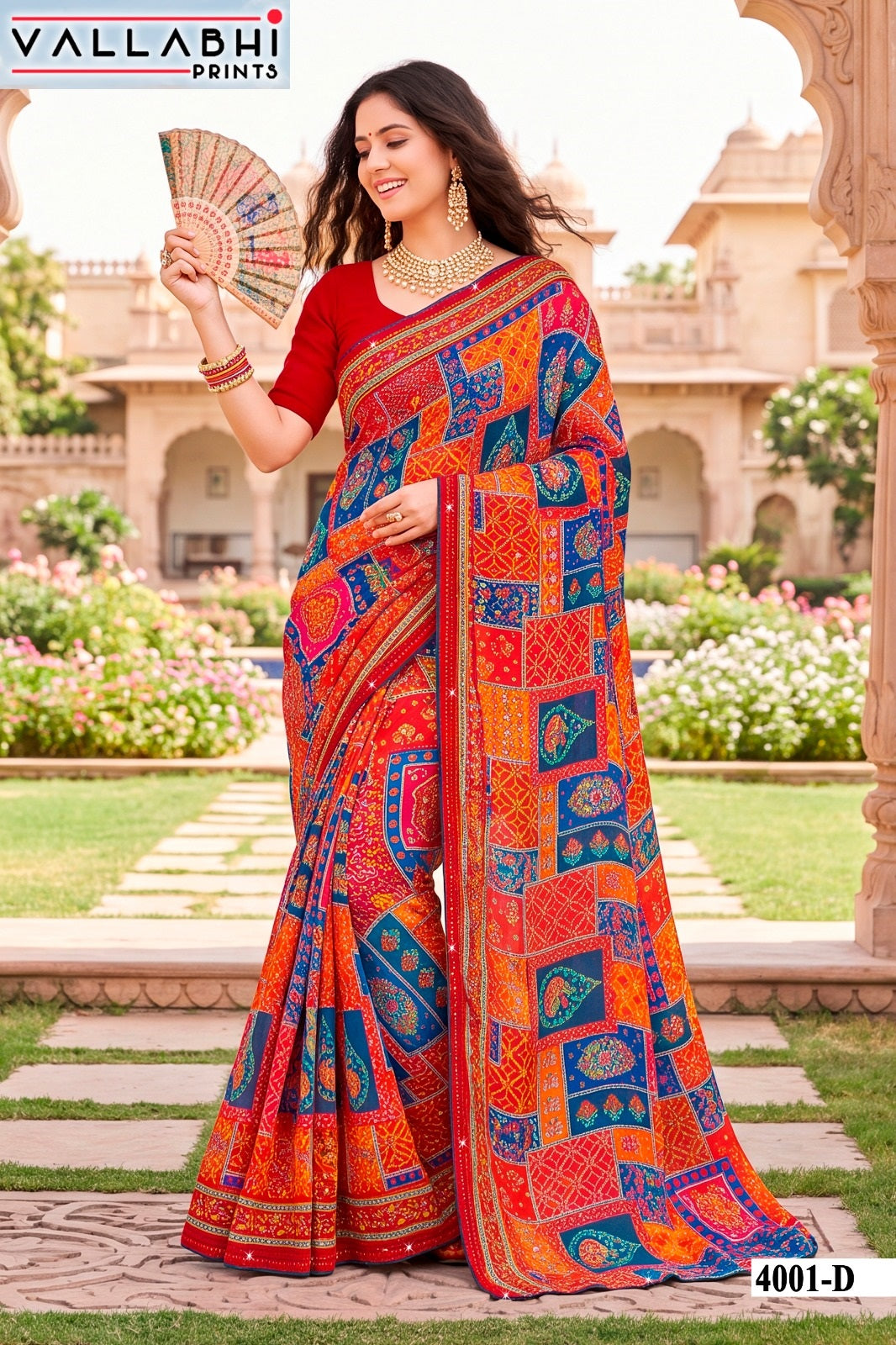 Indira Vol 4 Vallabhi Prints Weightless Sarees Supplier
