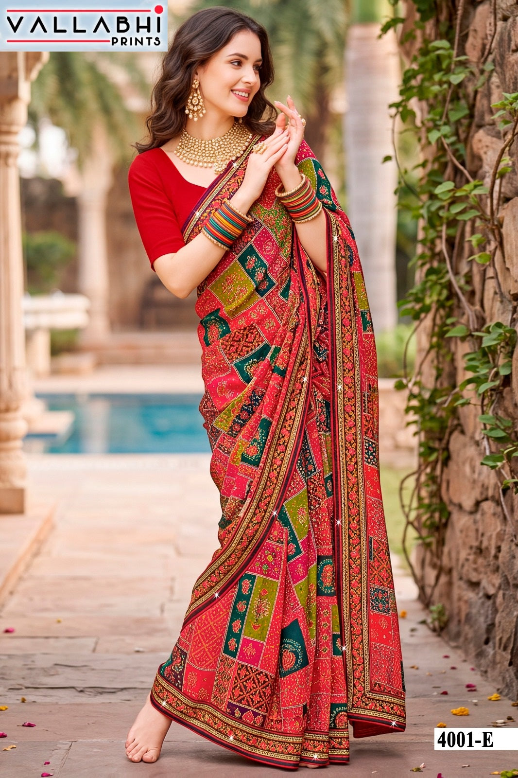 Indira Vol 4 Vallabhi Prints Weightless Sarees Supplier