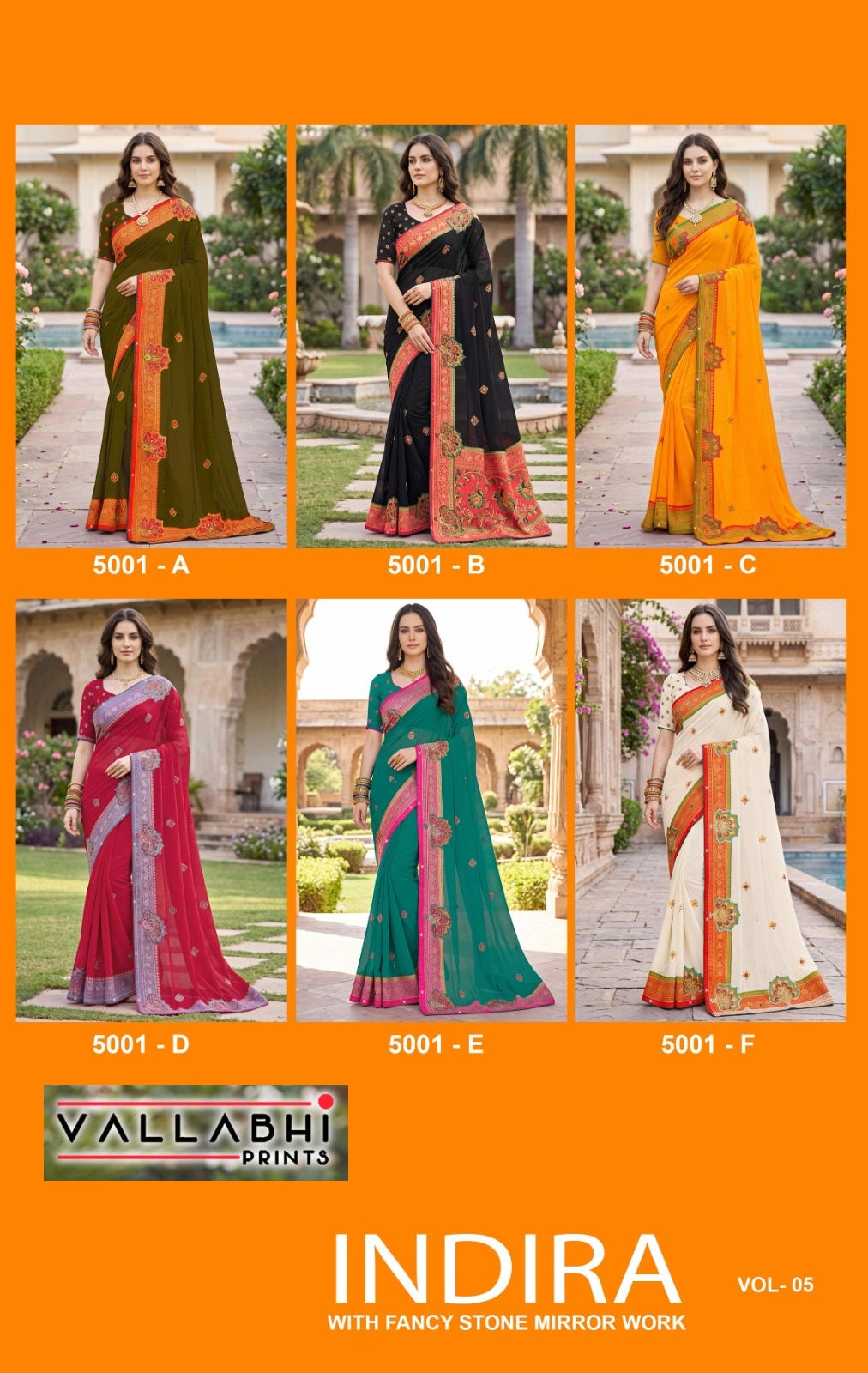 Indira Vol 5 Vallabhi Prints Weightless Sarees Exporter Ahmedabad