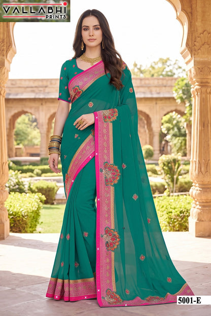 Indira Vol 5 Vallabhi Prints Weightless Sarees Exporter Ahmedabad
