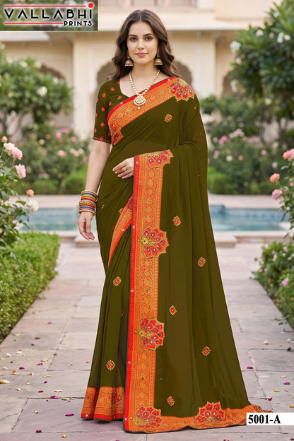 Indira Vol 5 Vallabhi Prints Weightless Sarees Exporter Ahmedabad