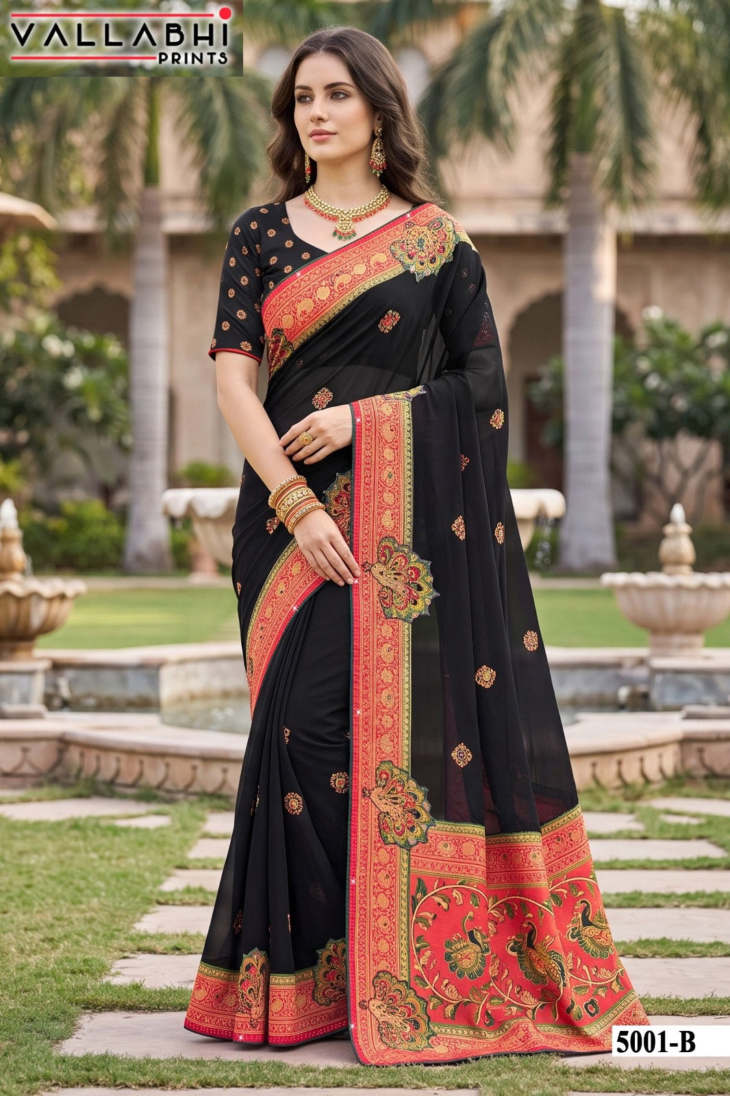 Indira Vol 5 Vallabhi Prints Weightless Sarees Exporter Ahmedabad