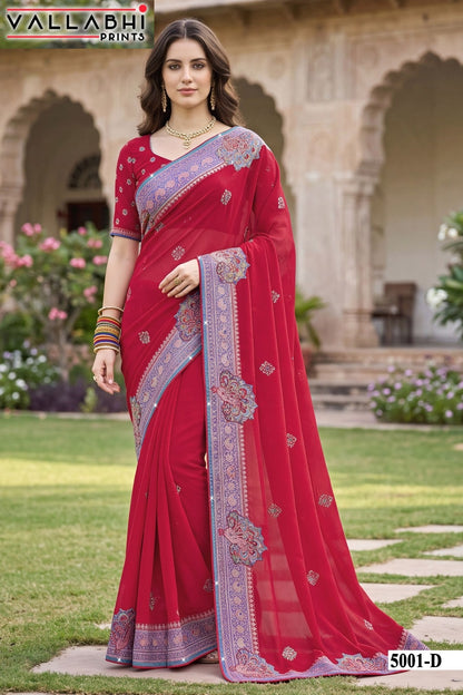 Indira Vol 5 Vallabhi Prints Weightless Sarees Exporter Ahmedabad