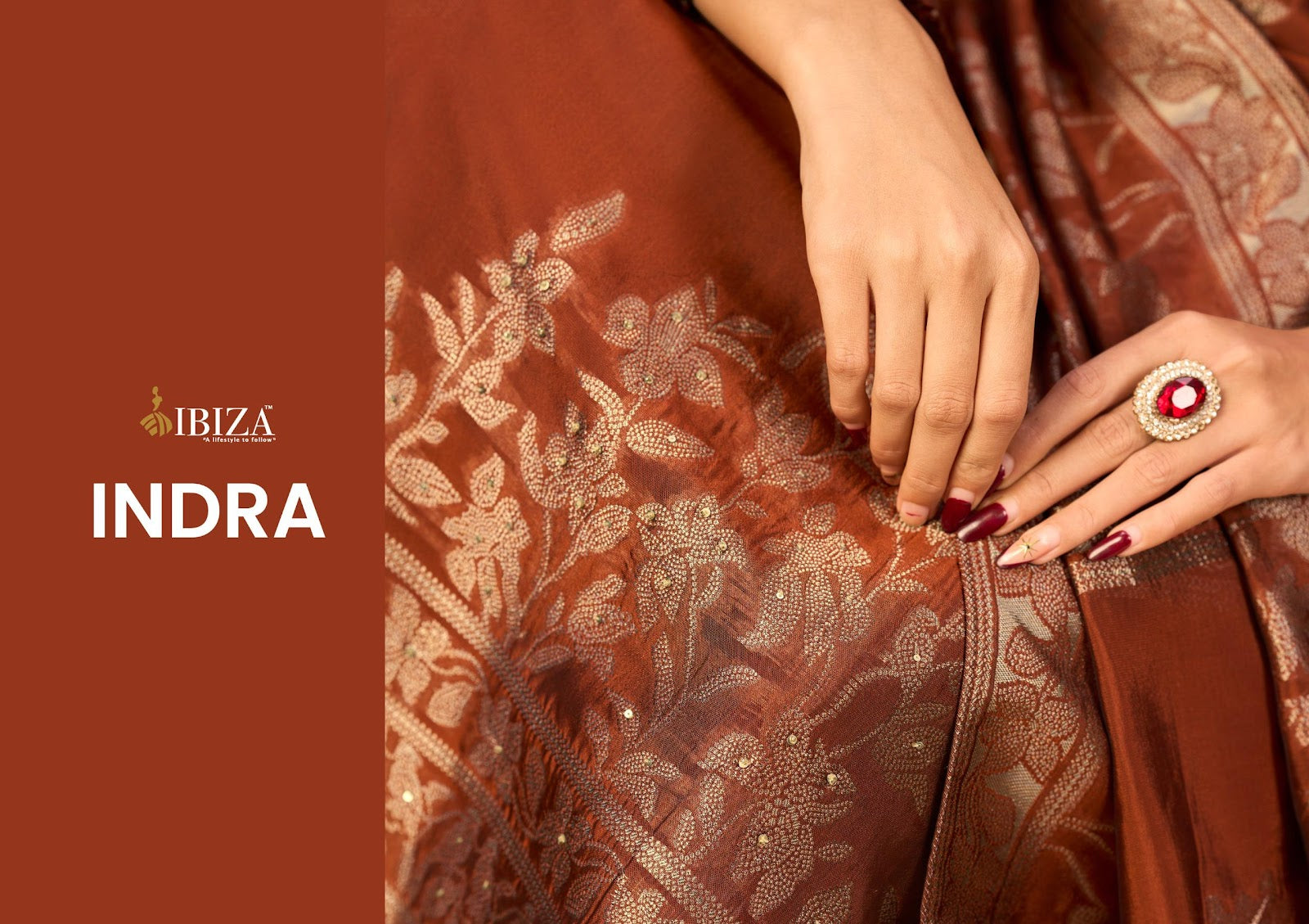 Indra Ibiza Silk Jacquard Pant Style Suits Manufacturer