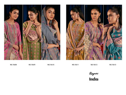 Indra Reyna Pashmina Suits Wholesale Price