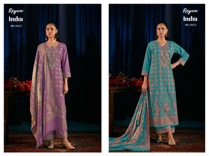 Indra Reyna Pashmina Suits Wholesale Price