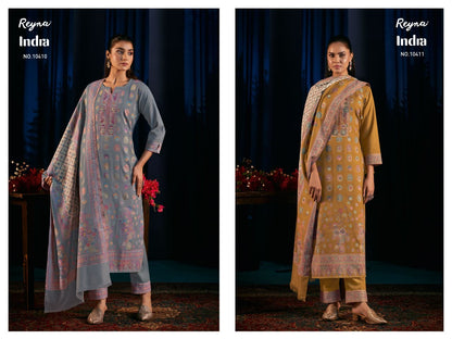 Indra Reyna Pashmina Suits Wholesale Price