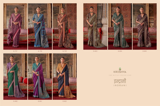 Indrani 797-805 Kreshva Silk Sarees Wholesale Price
