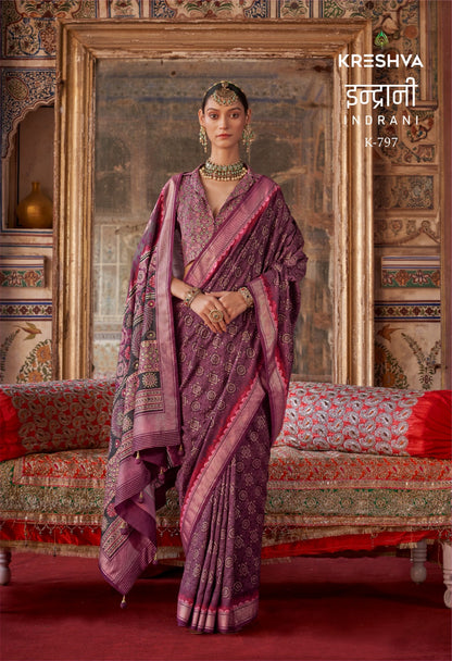 Indrani 797-805 Kreshva Silk Sarees Wholesale Price