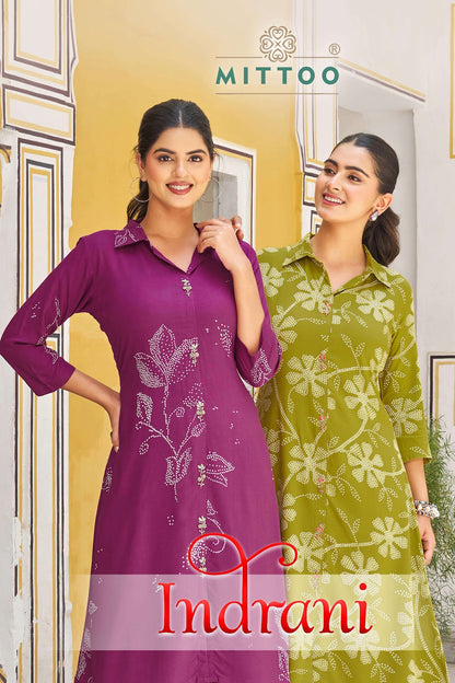 Indrani Mittoo Rayon Kurti Plazzo Set Supplier