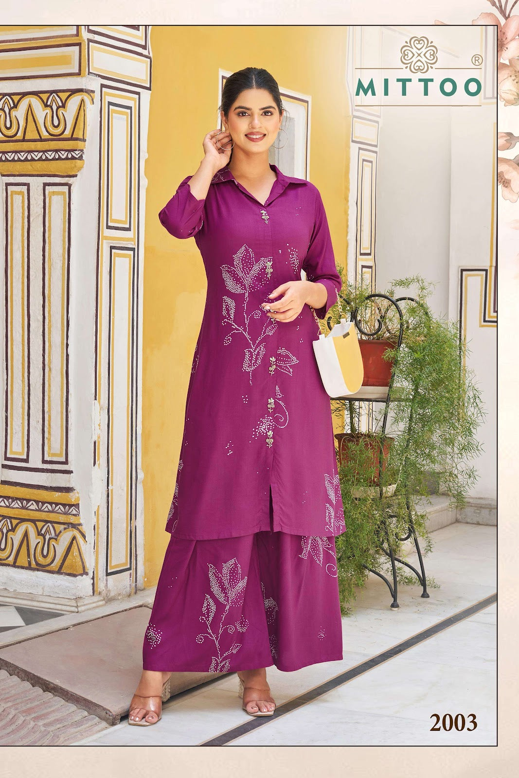 Indrani Mittoo Rayon Kurti Plazzo Set Supplier