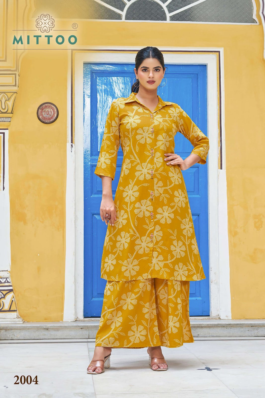 Indrani Mittoo Rayon Kurti Plazzo Set Supplier