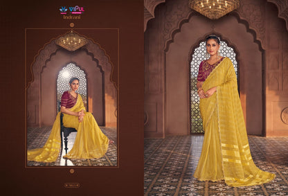 Indrani Vipul Organza Sarees Wholesaler India