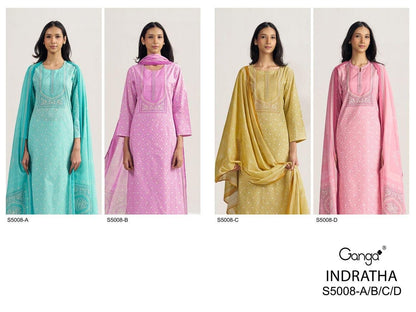 Indratha S5008 Ganga Cotton Pant Style Suits Manufacturer