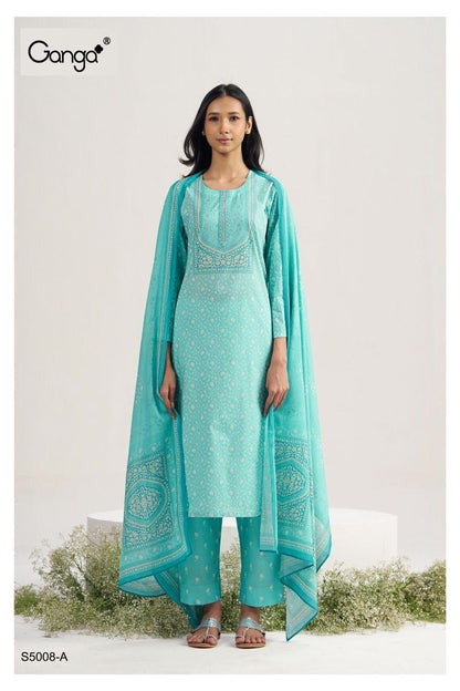 Indratha S5008 Ganga Cotton Pant Style Suits Manufacturer