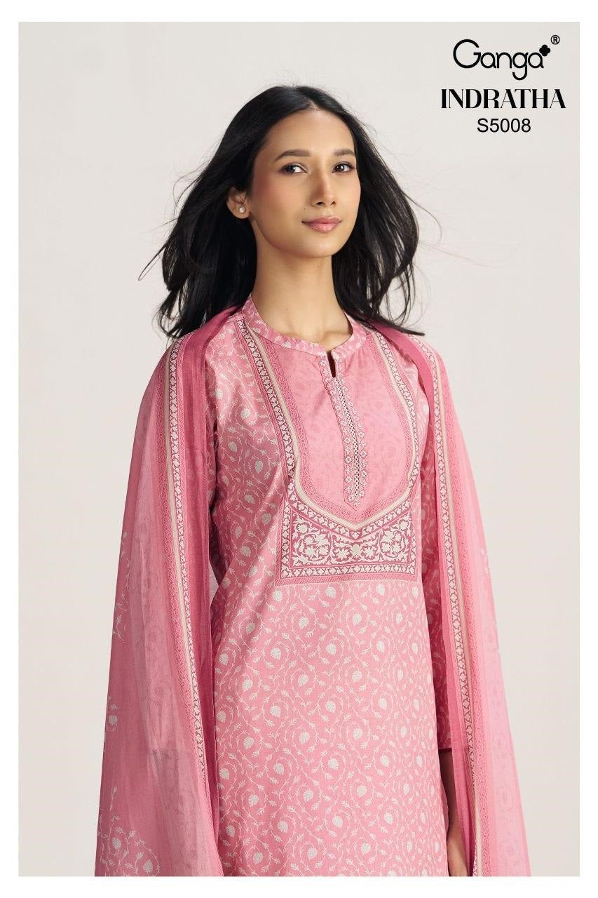 Indratha S5008 Ganga Cotton Pant Style Suits Manufacturer