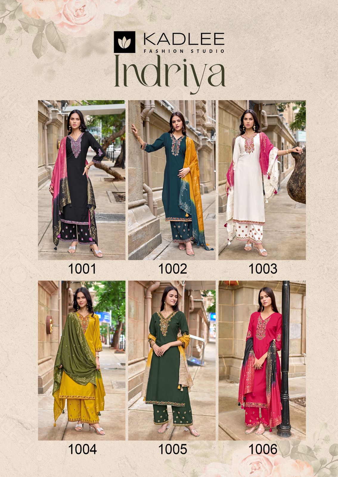 Indriya Kadlee Heavy Rayon Readymade Plazzo Style Suits Wholesale Price