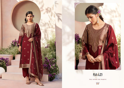 Indriya Raazi Silk Jacquard Pant Style Suits Supplier Gujarat