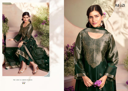Indriya Raazi Silk Jacquard Pant Style Suits Supplier Gujarat
