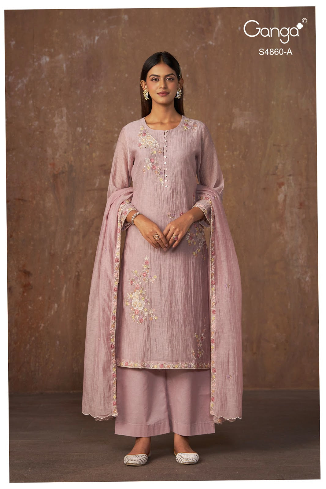 Indu S4860 Ganga Banarasi Plazzo Style Suits Supplier