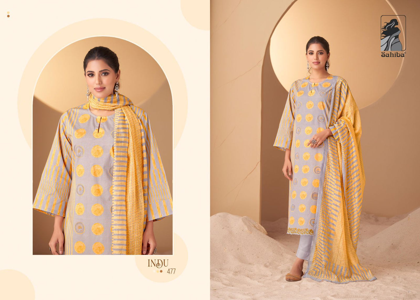 Indu Sahiba Cotton Lawn Pant Style Suits Supplier Ahmedabad