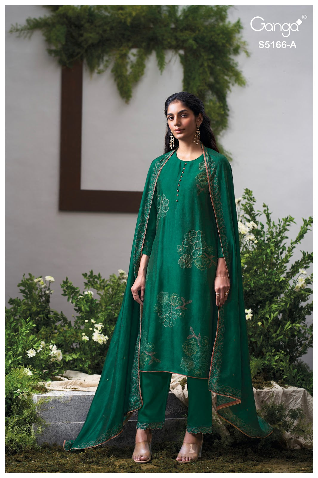 Ines S5166 Ganga Russian Silk Pant Style Suits Wholesale Price